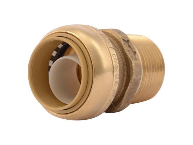 SHARKBITE U140LF Male Adapter, 1 in Tube Size, Brass, Brass