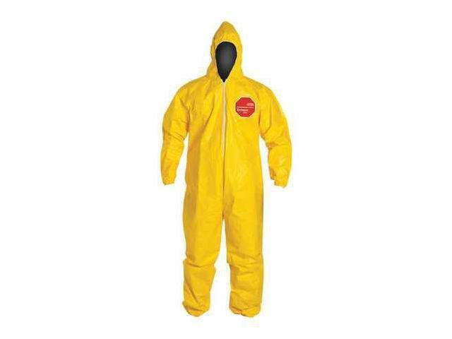 Photos - Other Power Tools DuPont QC127SYLXL0012NF Hooded Chemical Resistant Coveralls, 12 PK, Yellow 