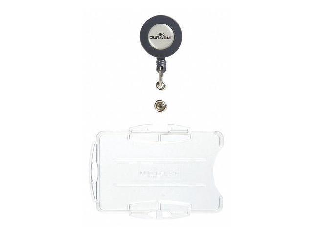 DURABLE OFFICE PRODUCTS 821919 ID Badge Holder, 2-3/4' L, Dual, PK10