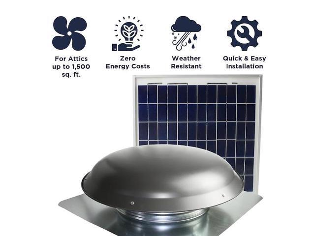 MAXX AIR CXSOLRWGUPS 433 CFM Solar Powered Roof Mount Power Attic Ventilator