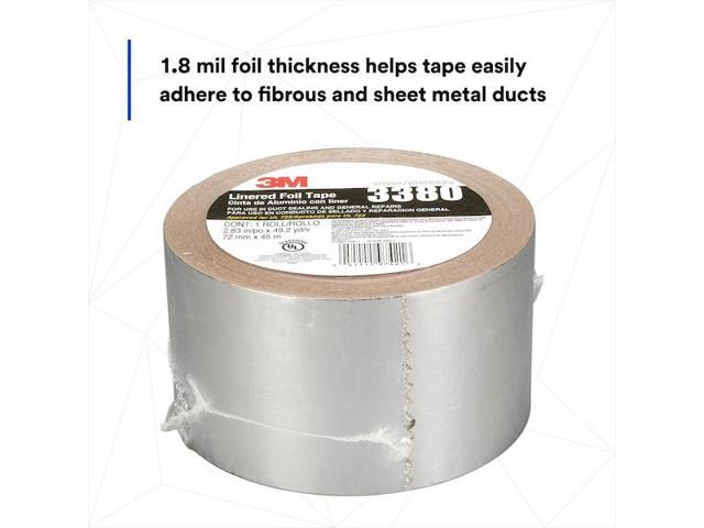 3M 3380 FoilTape,Aluminum,Silver,49ydL,2-3/4inW