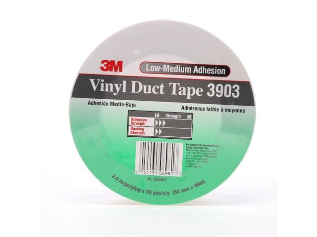3M 3903 Duct Tape, White, 50 yd L, 2 in W