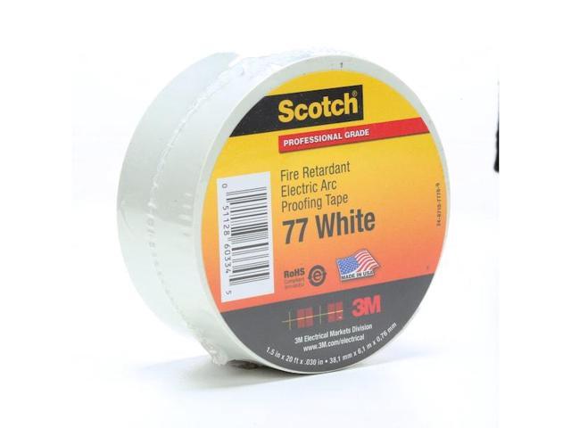 3M 77WHITE-1-1/2X20FT Electrical Arc Proofing Tape, 1-1/2' x 20 ft.