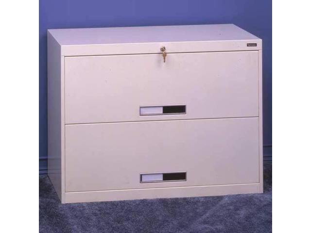 TENNSCO LPL4224L20 BLACK 42 in W 2 Drawer Lateral File Cabinet, Black