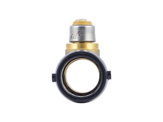 SHARKBITE UXL08353516 Push-Fit Tee Fitting, 1-1/4 in Tube Size, DZR Brass, Brass