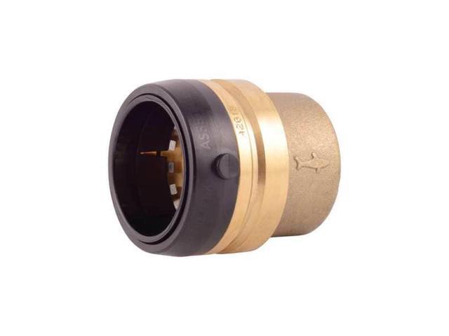 SHARKBITE UXL0441 Push-Fit Fitting Cap, 1-1/2 in Tube Size, Brass, Brass