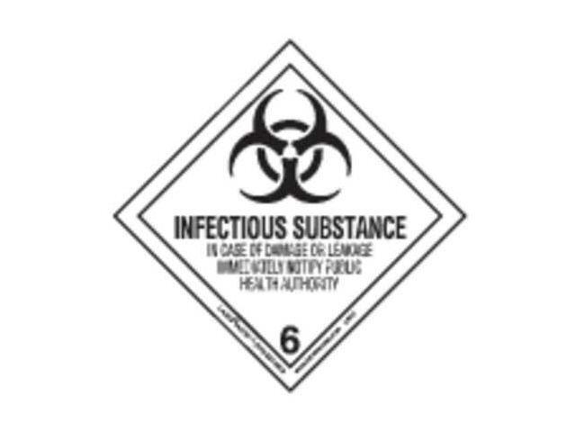 LABELMASTER LR17 Infectious Substance Lbl,100mmx100mm,500