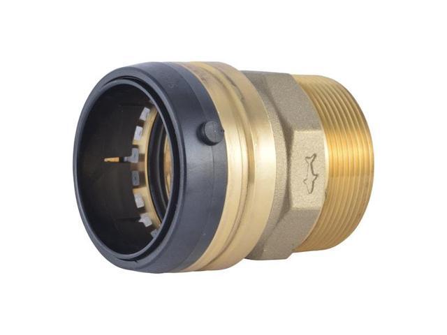SHARKBITE UXL115450M Strt, Brass, Push-Fit 2 in, MNPT 2 in