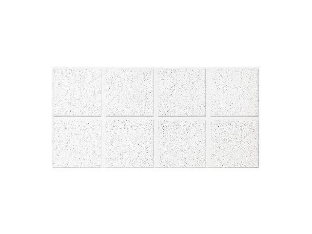 ARMSTRONG 1760C Fine Fissured Ceiling Tile, 24 in W x 48 in L, Angled Tegular,