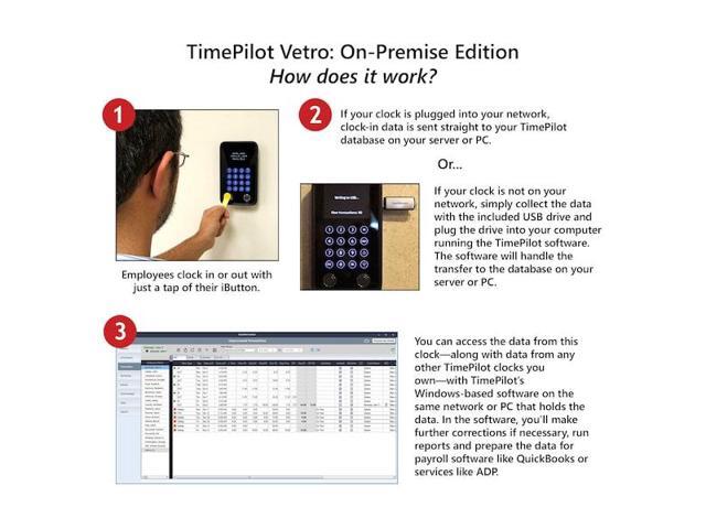 TIMEPILOT 4520 Time Clock System, Electronic, 100/240VAC