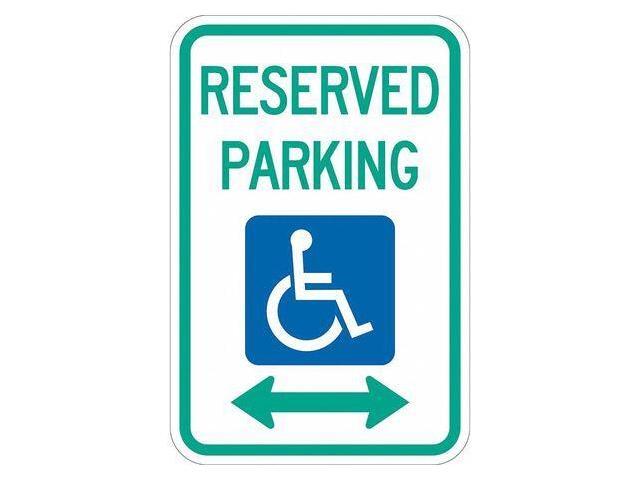 LYLE T1-1004-DG_12x18 Reserved Parking Parking Sign,18' x 12, T1-1004-DG_12x18