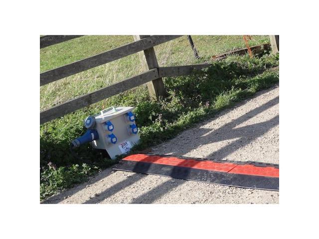 CHECKERS GD2X75-ST-O/B Cable Protector, 1-1/4 in H, 38-1/2 in L, 12 in W, 2