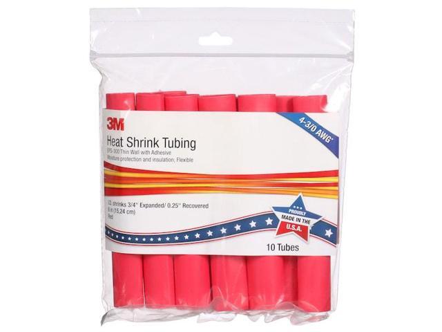 3M EPS300-3/4-6'-RED-10-10 PC PKS Adhesive Lined Heat Shrink Tube, Thin Wall,