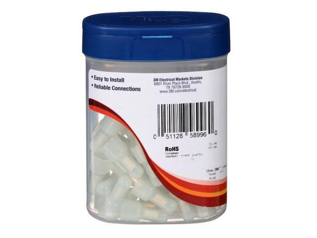 3M S-31-A Crimp Wire Connector, 10 AWG Max, Clear, Nylon Insulation, 600 V, 50
