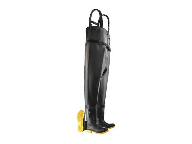 DUNLOP 868670933 Size 9 Men's Steel Chest Wader, Black