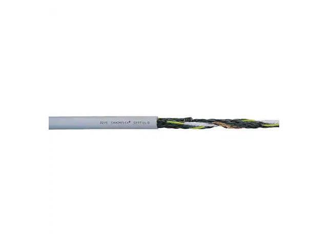 CHAINFLEX CF77-UL-05-04-25 Control Cable, 20 AWG, 4 C, Gray, PUR, 1,000 V, 25 ft