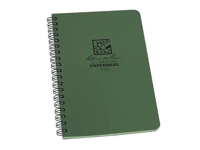 Rite in the Rain RIR-973 Green RiteRain 4.875x7 GR Notebook