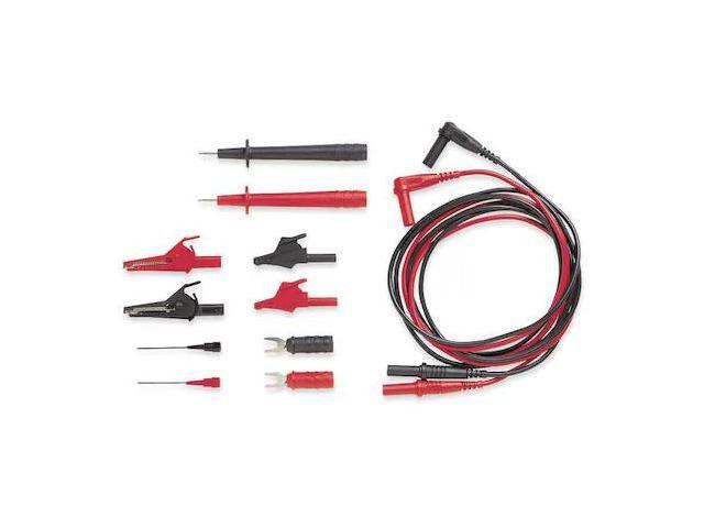 POMONA ELECTRONICS 5673B Electrical DMM Test Lead Kit, Right Angle Banana Plug,