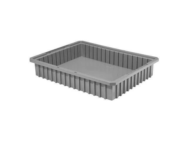 AKRO-MILS 33224GREY Industrial Grade Polymer, Divider Box, Gray, 22 3/8 in L, 4