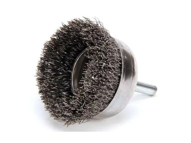 WEILER 93044 Crimped Wire Cup Wire Brush, 2', 0.0118'