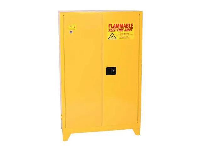 EAGLE MFG 1947XLEGS Hazardous Material Storage Cabinet, 45 gal, 2 Shelves,