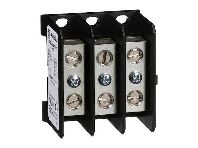SQUARE D 9080LBA361101 Miniature Distribution Block, Surface Mount, 3 Poles, 14