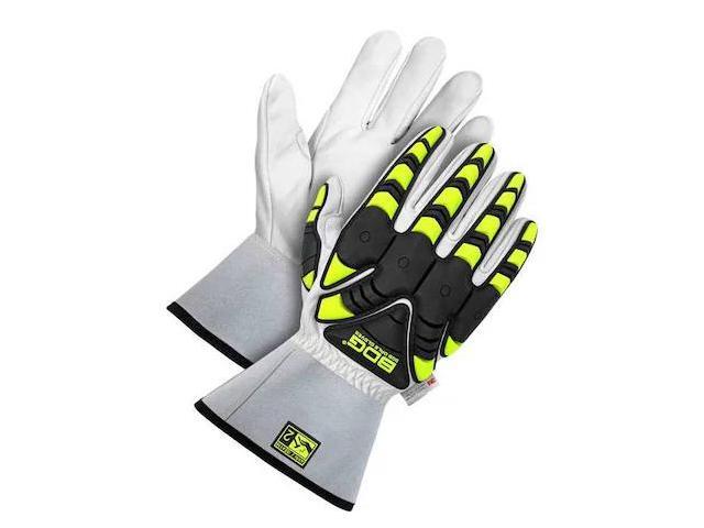 BDG 20-9-1873-X3L Leather Gloves, Goatskin Palm, C100 Thinsulate Lining, White
