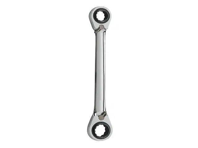 WESTWARD 34E316 Ratcheting Box Wrench,QuadBox