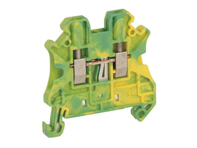 SCHNEIDER ELECTRIC NSYTRV22PE Terminal Block, Grounding, 1 Pole, 12 AWG, Screw