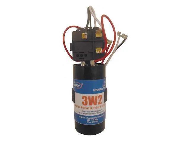 SUPCO 3W2 Hard Start Kit, Potential Relay, Start Capacitor, 208 to 240, Single,