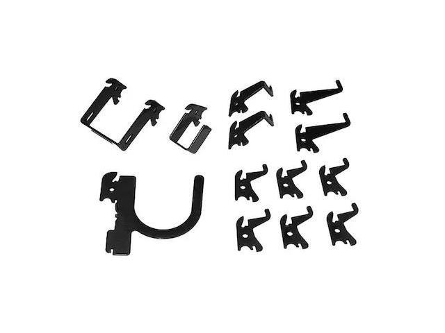 WALL CONTROL 35-K-BASBK Slotted Tool Board Hook Kit,13 Piece,Blk