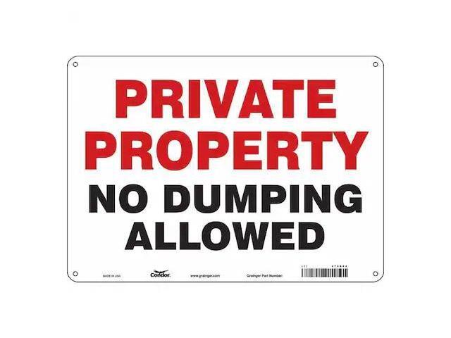 CONDOR 473K04 Safety Sign, 10 in Height, 14 in Width, Polyethylene, Horizontal