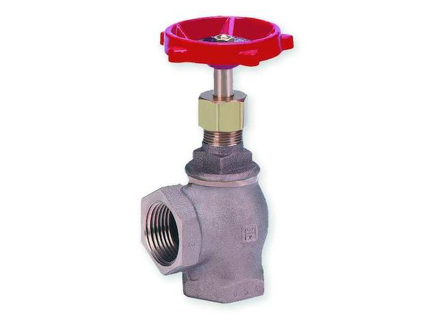 MILWAUKEE VALVE 504 3/8 Angle Globe Valve,Class 125,3/8 In.,FNPT