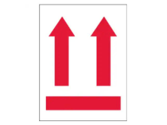 TAPECASE 16U849 InstructionalHandlingLabel,White,PK500