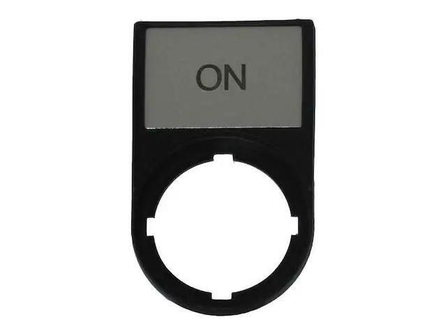 EATON M22S-ST-GB6 LegendPlate, On, Black/Black, Half-Round