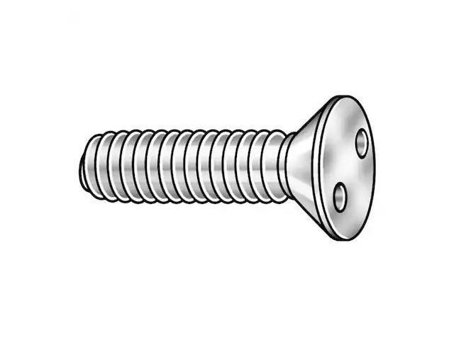 TAMPER-PRUF SCREWS 122010 1/4'-20 x 1 in Spanner Flat Tamper Resistant Screw,