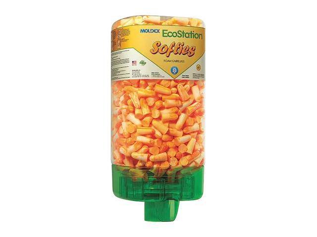 MOLDEX 6701 Softies Ear Plugs with Dispenser, Foam, Bullet, 33 dB NRR,