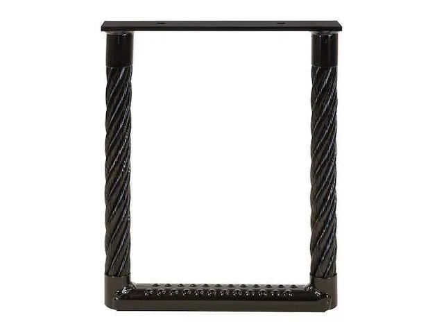 BUYERS PRODUCTS 5231512 Black Powder Coated Cable Type Truck Step - 15 x 12 x