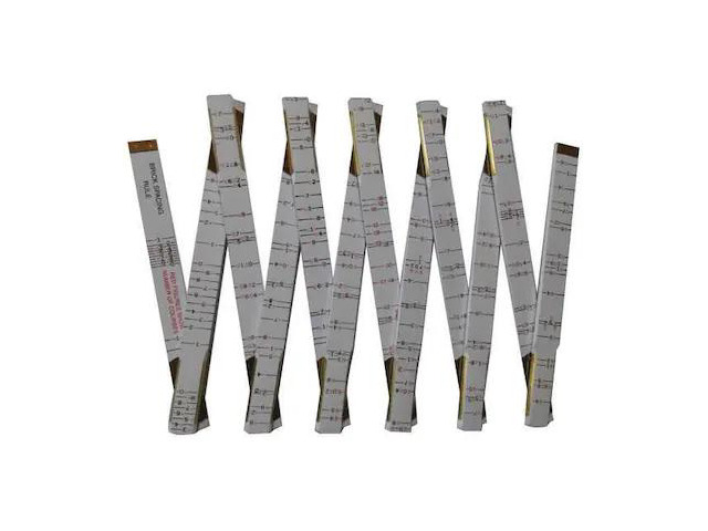 WESTWARD 30PC17 Brick Mason Folding Rule,72 in.,Standard