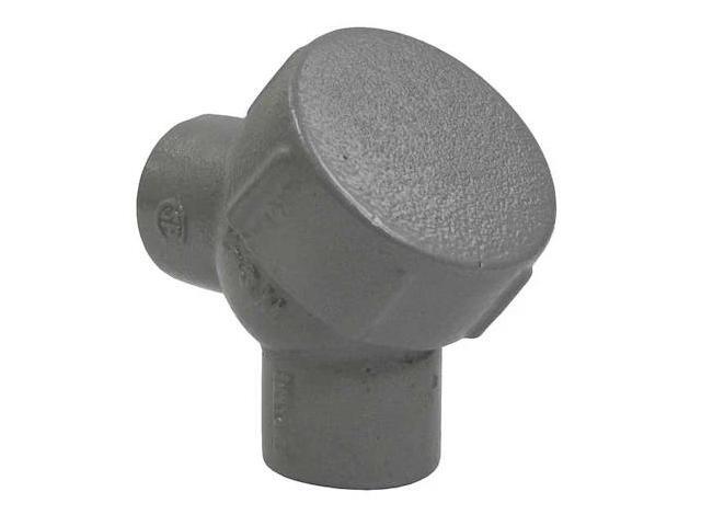 HUBBELL KILLARK Y-1M IMC Elbow, 1/2 in, Threaded, Iron, Powder Coated, Gray