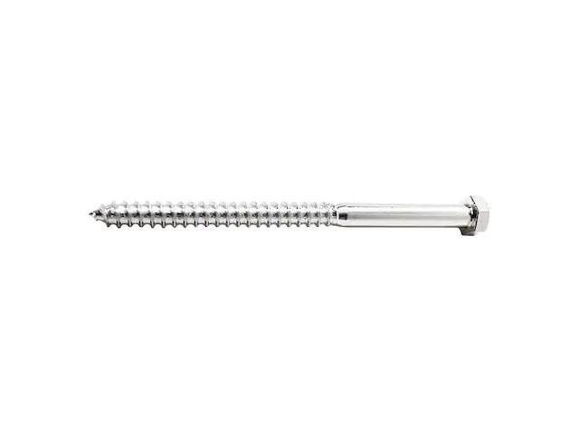 FOREVERBOLT FBLB3825P10 Lag Screw, 3/8 in, 2-1/2 in, 18-8 Stainless Steel,