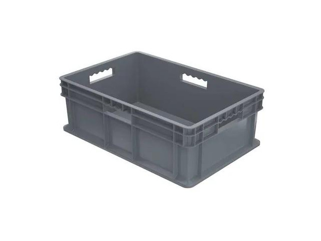 AKRO-MILS 37688GREY Gray Straight Wall Container 23 3/4 in x 15 3/4 in x 8 1/4