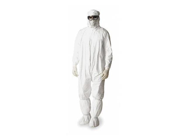 DUPONT IC180SWH2X002500 Serged Seams. Attached Elastic Hood. Set Sleeve Design.