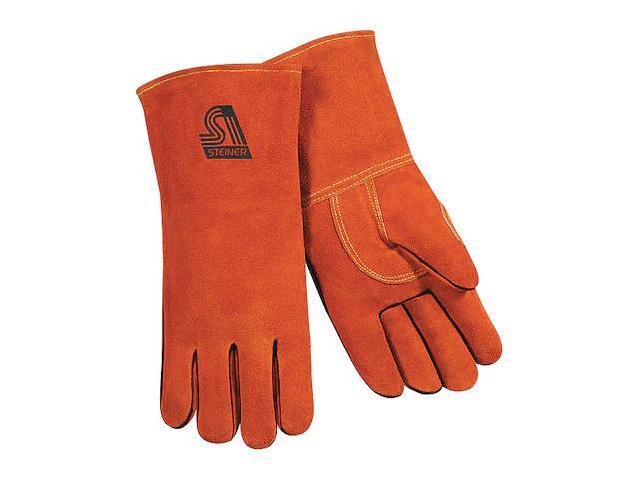 STEINER INDUSTRIES 02719-L Welding Gloves,Stick Application,Red,PR