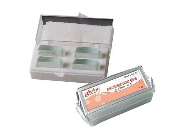 GLOBE SCIENTIFIC 1412-20 Microscope CoverGlass, Clear, 24x40mm, PK10