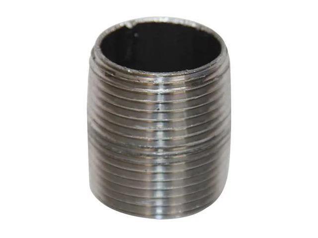 ZORO SELECT 5P650 Pipe Nipple For Schedule 40, 1/2 in Nominal Pipe Size, Close