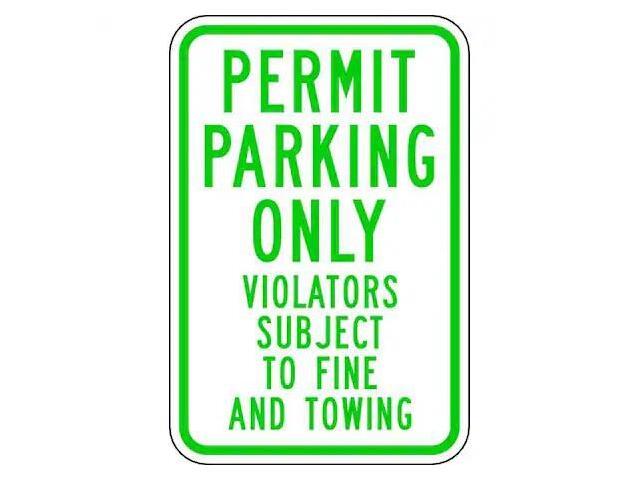 LYLE RP-117-12HA Permit Parking Sign,18' x 12, RP-117-12HA