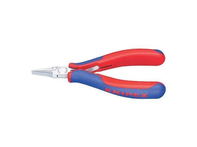 KNIPEX 35 12 135 G 5 1/4 in Flat Nose Plier Ergonomic Handle