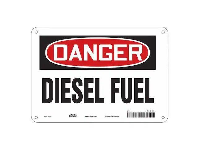 CONDOR 470T90 Safety Sign, 7 in Height, 10 in Width, Aluminum, Vertical