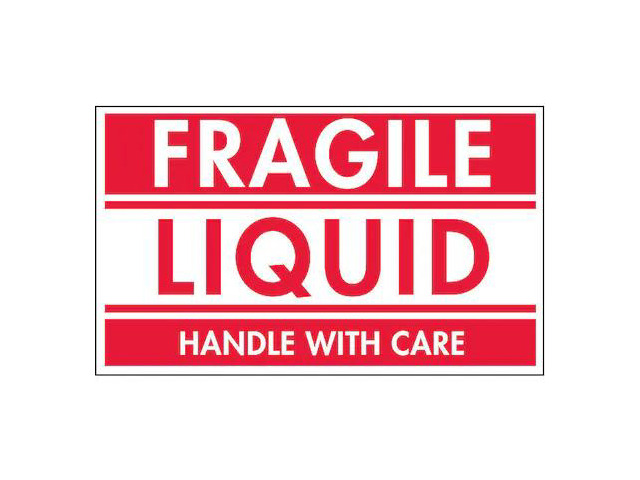 TAPECASE 16U878 InstructionalHandlingLabel,White,PK500